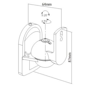 Tono HT-45 speaker wall mounts (2)