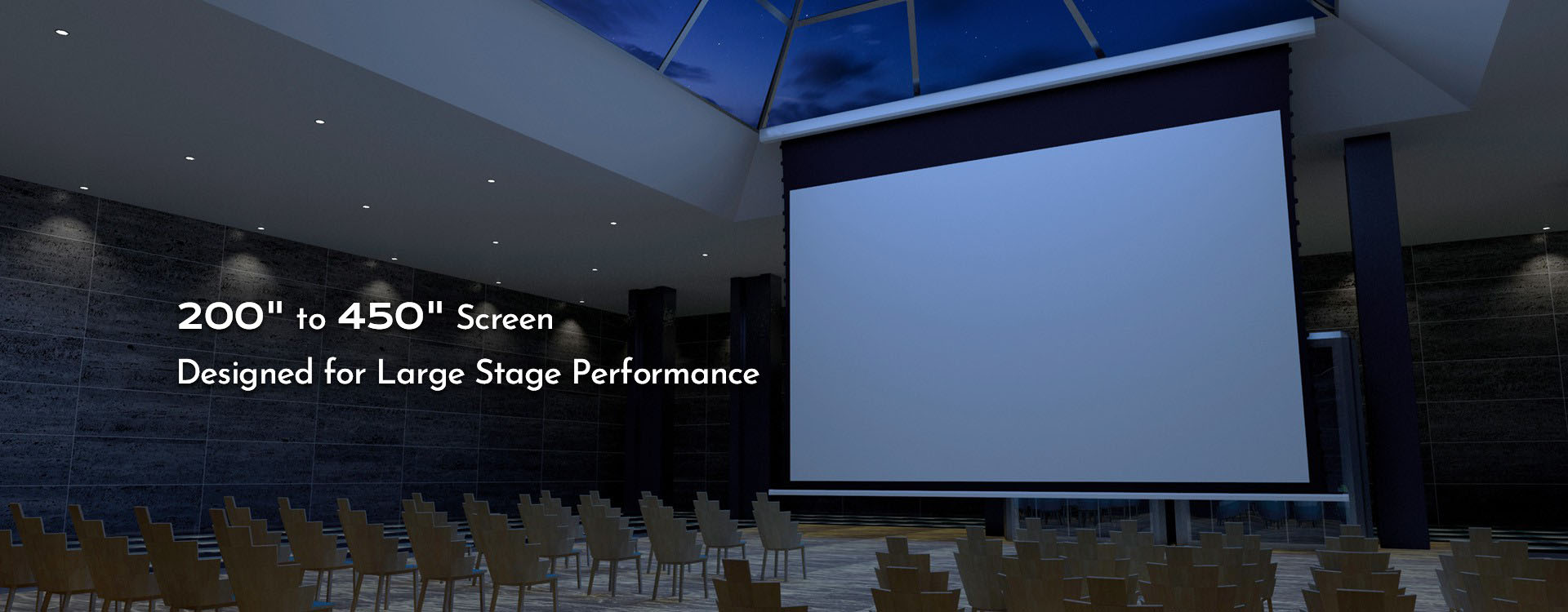 Large sized projector screen