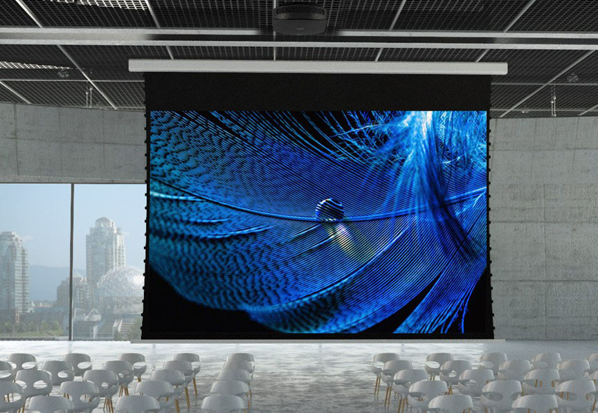 Large sized projector screen