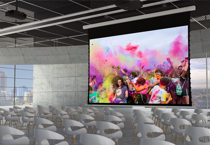 Large sized projector screen