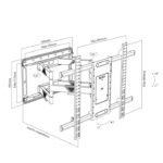 LPC 04 Full Motion TV Wall Mount for 55" to 100" Displays