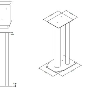 Tono HF B210 Bookshelf speaker stands dimensions