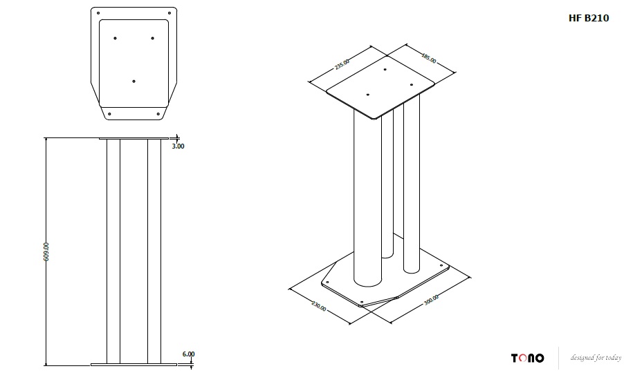 HF-B210 Bookshelf speaker stands